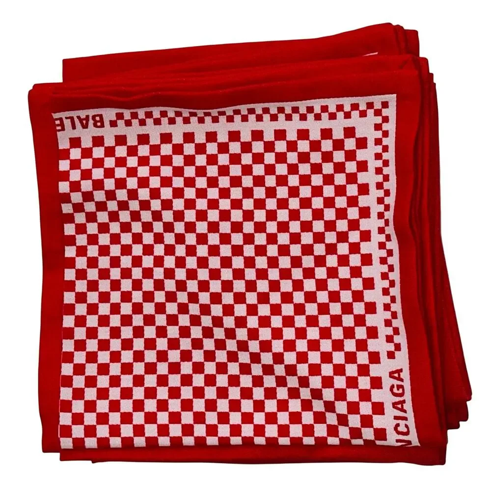 Balenciaga Bistro Natural Cotton Table Linen Set ~ Red